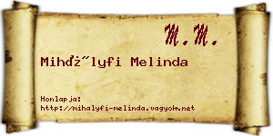 Mihályfi Melinda névjegykártya