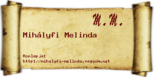 Mihályfi Melinda névjegykártya