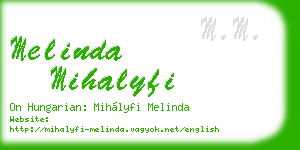 melinda mihalyfi business card
