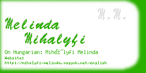melinda mihalyfi business card